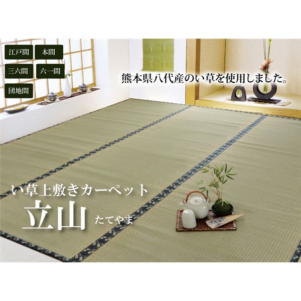 純国産 い草 上敷き カーペット 糸引織 『立山』 団地間1畳(約85×170cm) 熊本県八代産イ草使用