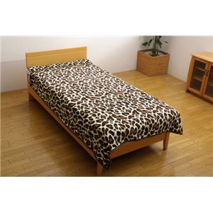 毛布 シングル 寝具 豹柄 サンゴマイヤー 『レオパードS IT』 ブラウン 約140×200cm 商品写真3
