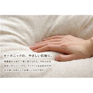 布団カバー 無地 洗える オーガニックコットン使用 『マドラス 枕カバー』 アイボリー 約43×63cm  商品写真4