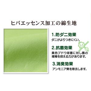 枕カバー 洗える ヒバエッセンス使用 『ひばピロケース』 グリーン 約28×39cm 商品写真4