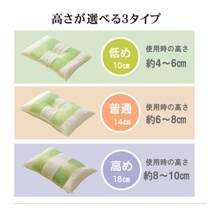 ピロー 枕 高さを選べる ヒバエッセンス使用 『森の眠りひば枕A』 2個組 約43×63×18cm 高め 商品写真4