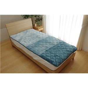 敷きパッド シングル 洗える 寝具 『ベレッサ』 ブルー 約100×205cm 商品写真4