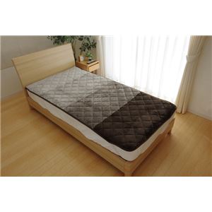 敷きパッド シングル 洗える 寝具 『ベレッサ』 ブラウン 約100×205cm 商品写真1