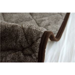 敷きパッド シングル 洗える 寝具 『ベレッサ』 ブラウン 約100×205cm 商品写真5