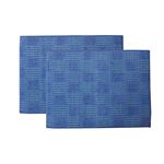 バスマット フロアマット 洗える 吸水 マイクロファイバー 『さらり美人2』 ブルー 2枚組 約35×50cm
