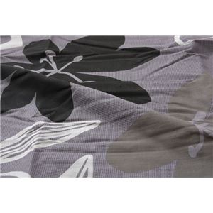 布団カバー 洗える 花柄 リーフ柄 『シェリー 枕カバー』 グレイ 約43×63cm  商品写真4