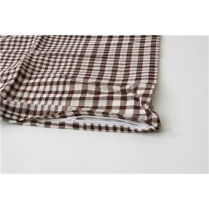 布団カバー 洗える チェック柄 『サプリ 枕カバー』 ブラウン 約43×63cm  商品写真5