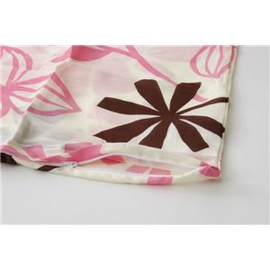 布団カバー 洗える 花柄 リーフ柄 『ルイード 枕カバー』 ピンク 約43×63cm  商品写真5