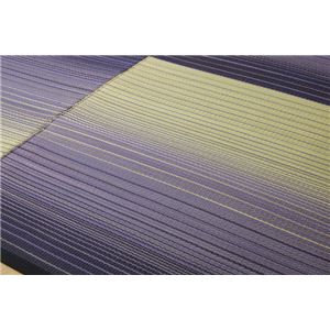 い草ラグマット カーペット 約2畳 正方形 『DXカラー』 ブルー 約180×180cm (裏:不織布) 商品写真4