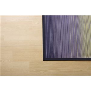 い草ラグマット カーペット 約2畳 正方形 『DXカラー』 ブルー 約180×180cm (裏:不織布) 商品写真5
