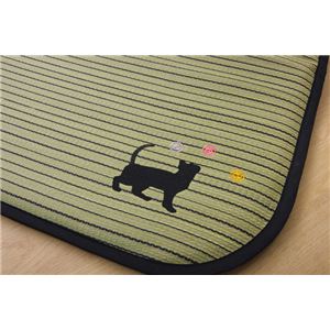 猫柄 ネコ柄 ねこ柄 い草マット ごろ寝マット フリーマット 『ミネ アドラSマット』 約80×180cm 商品写真5