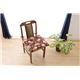 クッション 椅子用 シート エレガンス 花柄 『テセラ』 ブラウン 約43×43cm 2枚組 - 縮小画像1