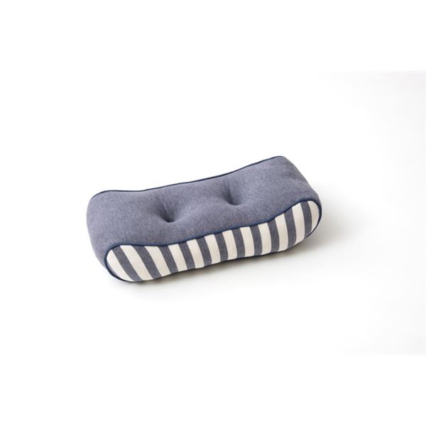 低反発 腰当て クッション 【無地 ネイビー 約42×20cm】 マイクロファイバー オールシーズン 〔リビング ダイニング ソファー〕【代引不可】