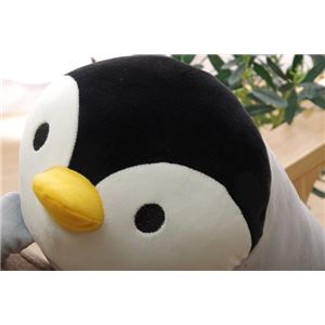 抱きまくら まくら 枕 クッション 動物 『ふわもち アニマル 抱き枕 ペンギン』 ブラック 約20×80cm 商品写真5