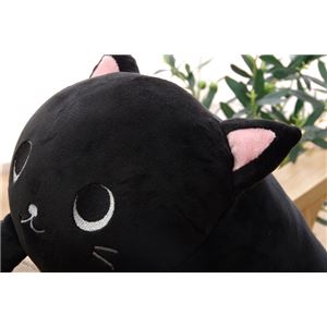 抱きまくら まくら 枕 クッション 動物 ねこ ネコ 猫 『ふわもち アニマル 抱き枕 黒猫』 ブラック 約20×80cm 商品写真5