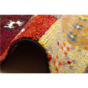 玄関マット フロアマット トルコ製 ウィルトン織り 『フォリア』 レッド 約50×80cm 商品写真4