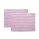 シンプル バスマット/フロアマット 【ピンク】 2枚組 約35cm×50cm 洗える 高吸水性 防滑 『スカイ』 〔風呂 脱衣所〕 - 縮小画像1