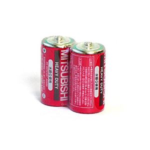 三菱(赤)マンガン乾電池単2(2P)R14P/2S 【10個セット】 36-300 商品写真