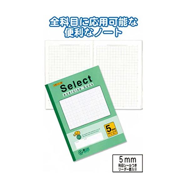 学習帳EH-5G方眼罫5ミリ・グリーン 【10個セット】 31-388