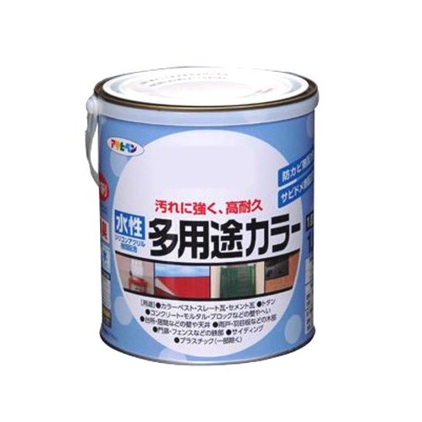 水性多用途カラー ツヤ消し白 1.6L【代引不可】