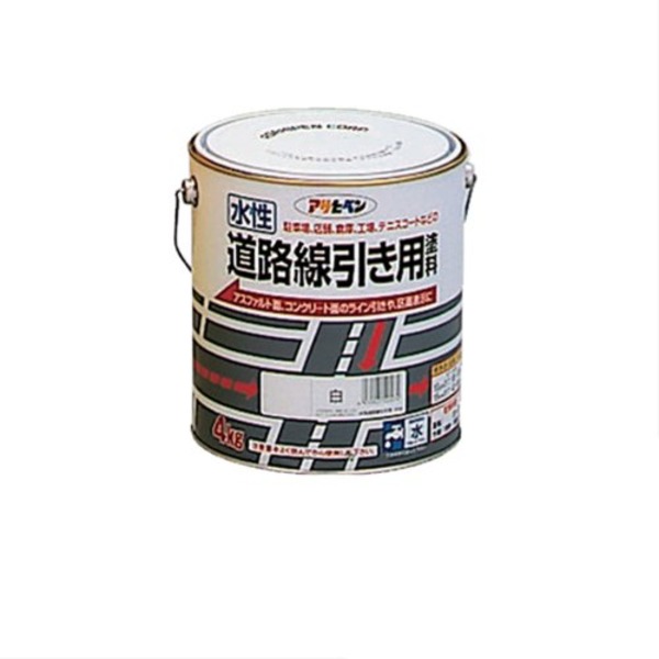 水性道路線引き用塗料 白 4KG【代引不可】