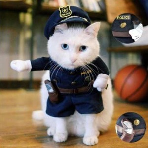 ペット ポリスマン コスチューム 子猫用 PetsLove Pet Policeman Costume　X0013RYXOJ-S  - 拡大画像