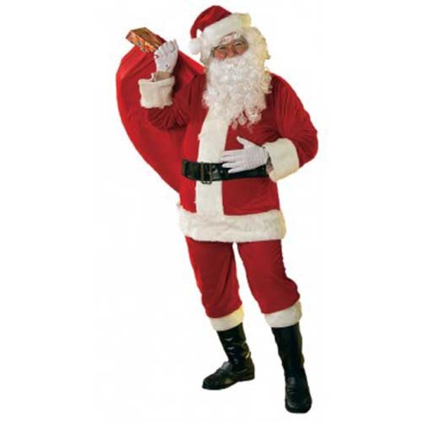 大きいサンタ コスチューム 大人用(USサイズ:XL)ベロア調 New X-Lg Velour Santa