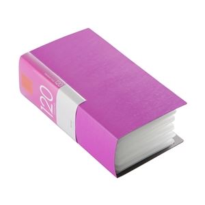 BUFFALO CD&DVDファイルケース ブックタイプ 120枚収納 ピンク