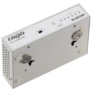 エレコム Giga対応スイッチングHub/5ポート/金属筐体/磁石付き/電源内蔵モデル/ホワイト EHC-G05MN-HJW 商品写真3