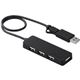 バッファロー(サプライ) スマートフォン/タブレット用 USB2.0ハブ ACアダプター＆USB Aアダプター付ブラック BSH4AMB01BK - 縮小画像1