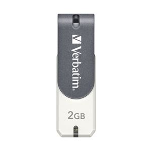 三菱化学メディア USBフラッシュメモリー 2GB USB2.0/1.1準拠セキュリティーソフト付(V-Safe)回転式 USBM2GVWS2 商品写真