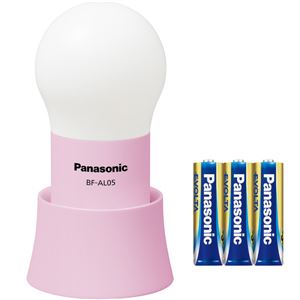パナソニック(家電) 乾電池エボルタ付き LEDランタン(球ランタン)(ピンク) BF-AL05K-P - 拡大画像
