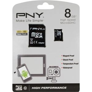 グリーンハウス microSDHCメモリーカード 8GB Class10 アダプタ付属 防水 耐衝撃 防磁 耐温永久保証 MRSDHC-8GP10 商品写真