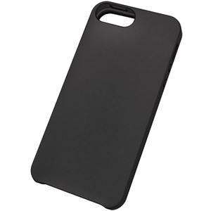 エレコム iPhone SE/5s/5用シリコンケース/ノーマル/液晶保護フィルム付/ブラック PS-A12SCBKN 商品写真2