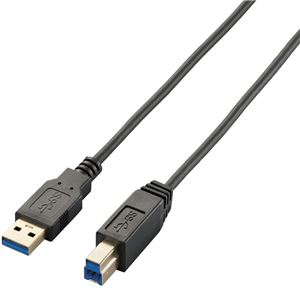エレコム 極細USB3.0ケーブル(A-B)/2.0m/ブラック USB3-ABX20BK 商品写真2