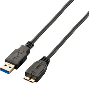 エレコム 極細USB3.0ケーブル(A-microB)/1.0m/ブラック USB3-AMBX10BK 商品写真2