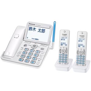 パナソニック(家電) コードレス電話機(子機2台付き)(ホワイト) VE-GD76DW-W 商品写真