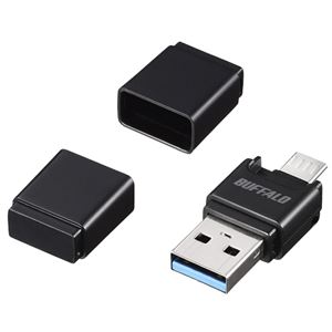 バッファロー（サプライ） USB3.0 Type-A／microB対応 microSD専用スマホ向けカードリーダー／ライターブラック