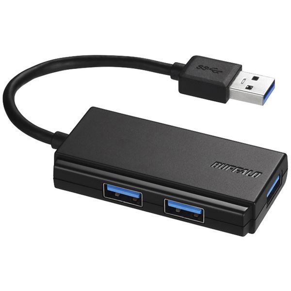 バッファロー（サプライ） USB3.0 バスパワー 3ポート ハブ ブラック BSH3U100U3BK