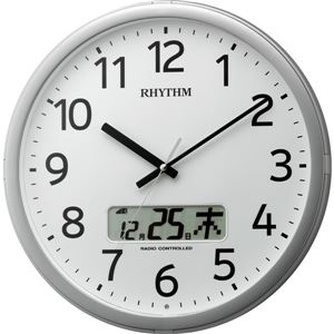 リズム時計 電波掛け時計 プログラムチャイム付 プログラムカレンダー01R