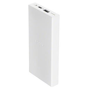 SONY 【PSE適合品】スマホ用モバイルバッテリー USB Type-C搭載 入出力最大3.0A急速充電が可能な10000mAhタイプ 約1000回使用可 ホワイト - 拡大画像