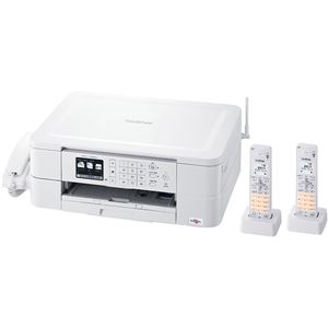 ブラザー工業 A4インクジェット複合機／FAX／受話器／デジタル子機2台／無線LAN／手差しトレイ - 拡大画像