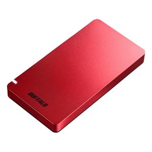 バッファロー USB3.1（Gen2） ポータブルSSD 480GB レッド