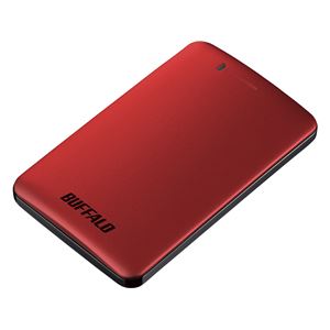 バッファロー USB3.1（Gen1）小型ポータブルSSD 120GB レッド