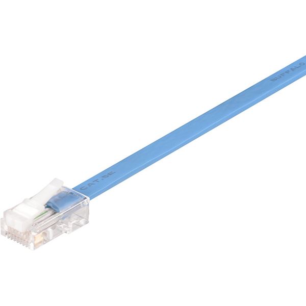 バッファロー ツメの折れないLANケーブル Cat5e フラット30m ブルー BL5EF300BL