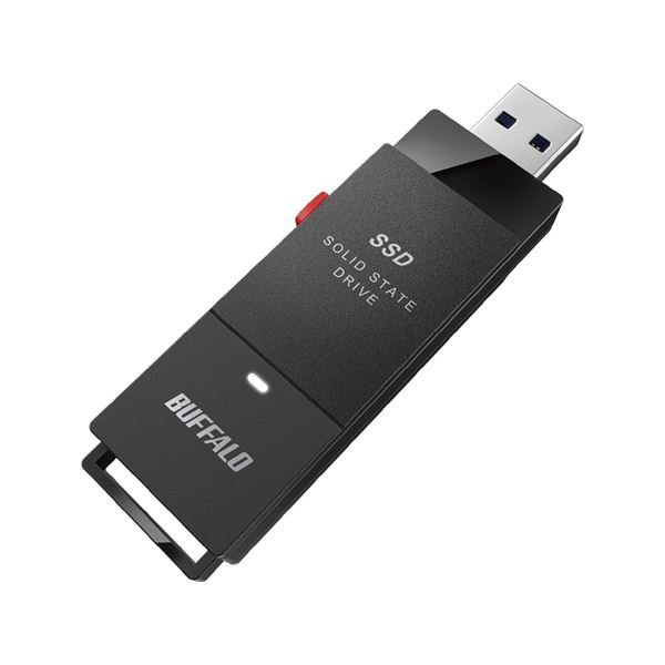 バッファロー USB3.2（Gen1） ポータブルSSD 250GB スティック型 SSD-PUT250U3-BKC