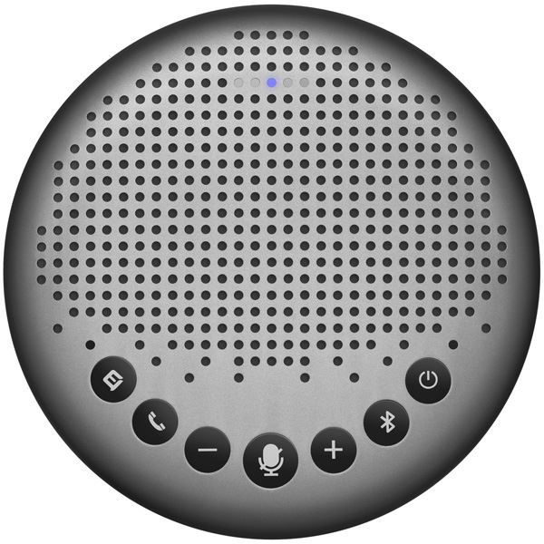 eMeet スピーカーフォン 360°集音 USB/Bluetooth対応 ノイズキャンセリングVoiceIA技術 連結可能 グレー LUNA-G LUNA-G