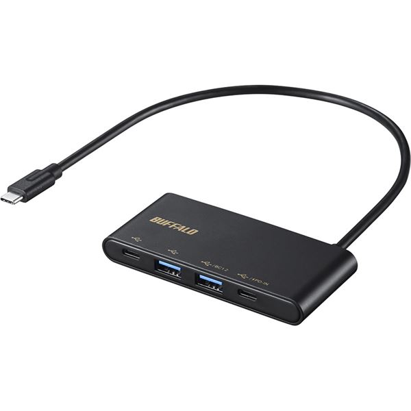 バッファロー USB 3.2(Gen 2)バスパワー4ポートPD対応ハブ ブラック BSH4U500C1PBK