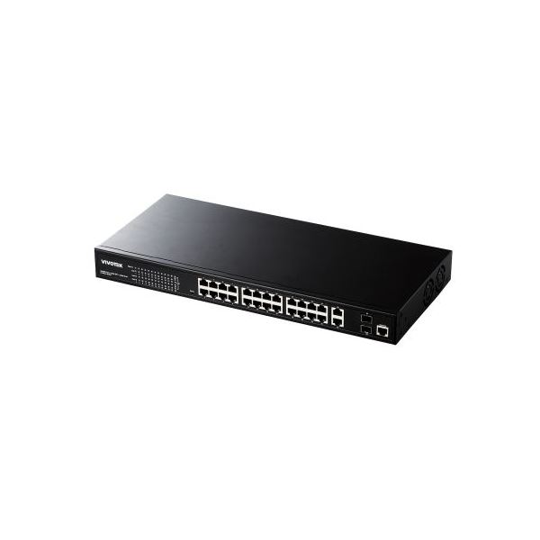 VIVOTEK AW-GEV-284C-370 24ポート Smart PoEスイッチ (24P GbE PoE +4P GbE(RJ45x2+SFPx2)) (PoE+対応) AWGEV284C370