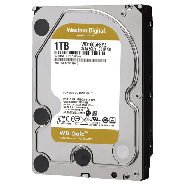 WESTERN DIGITAL WD Goldシリーズ 3.5インチ内蔵HDD 1TB SATA6.0Gb/s7200rpm/class 128MBキャッシュ搭載 512n WD1005FBYZ 0718037-820132